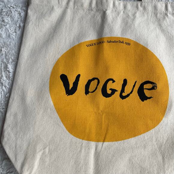Vogue Magazine Salvador Dali limited edition art reusable canvas cotton tote bag - Picture 5 of 15